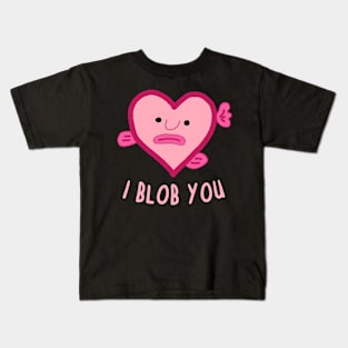 Blobfish love valentines day couple design gift Kids T-Shirt